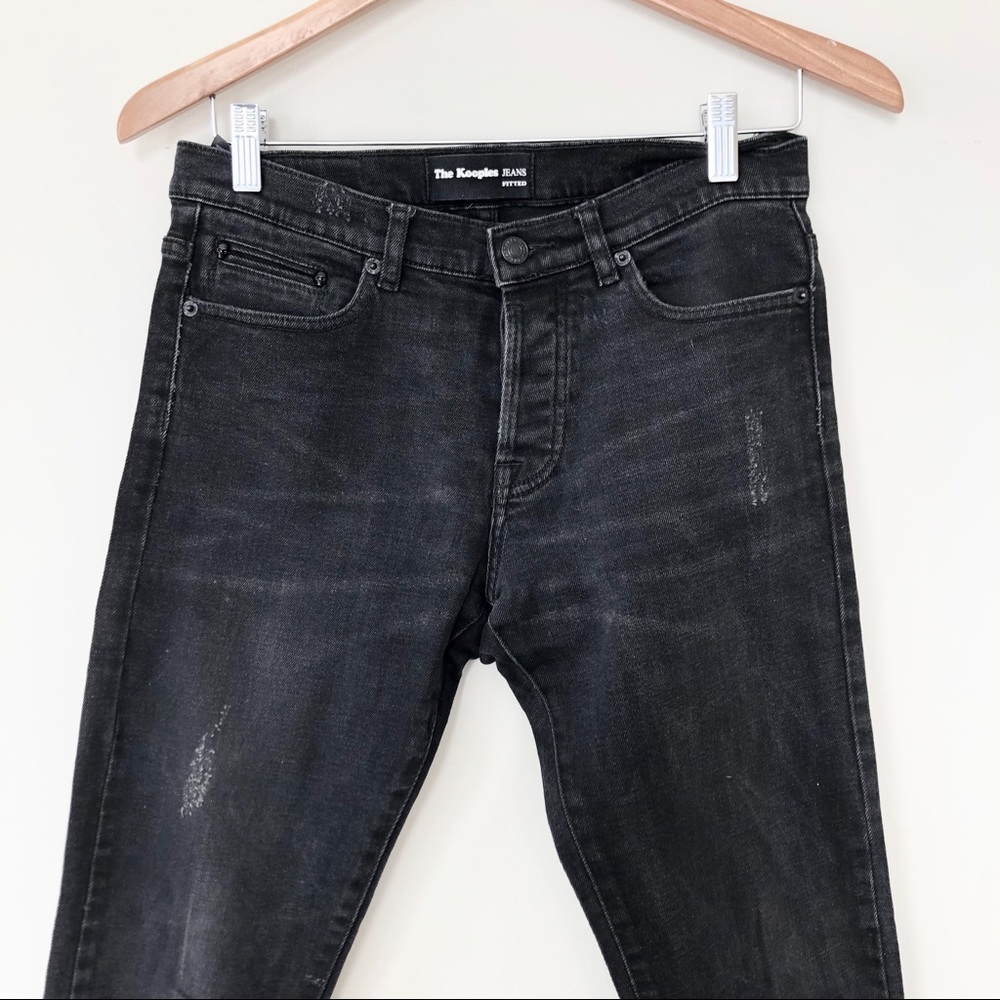 The Kooples Slim Skinny Black Distressed Jeans View 2